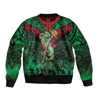 New Zealand ANZAC Day Sleeve Zip Bomber Jacket Aotearoa Hei Tiki