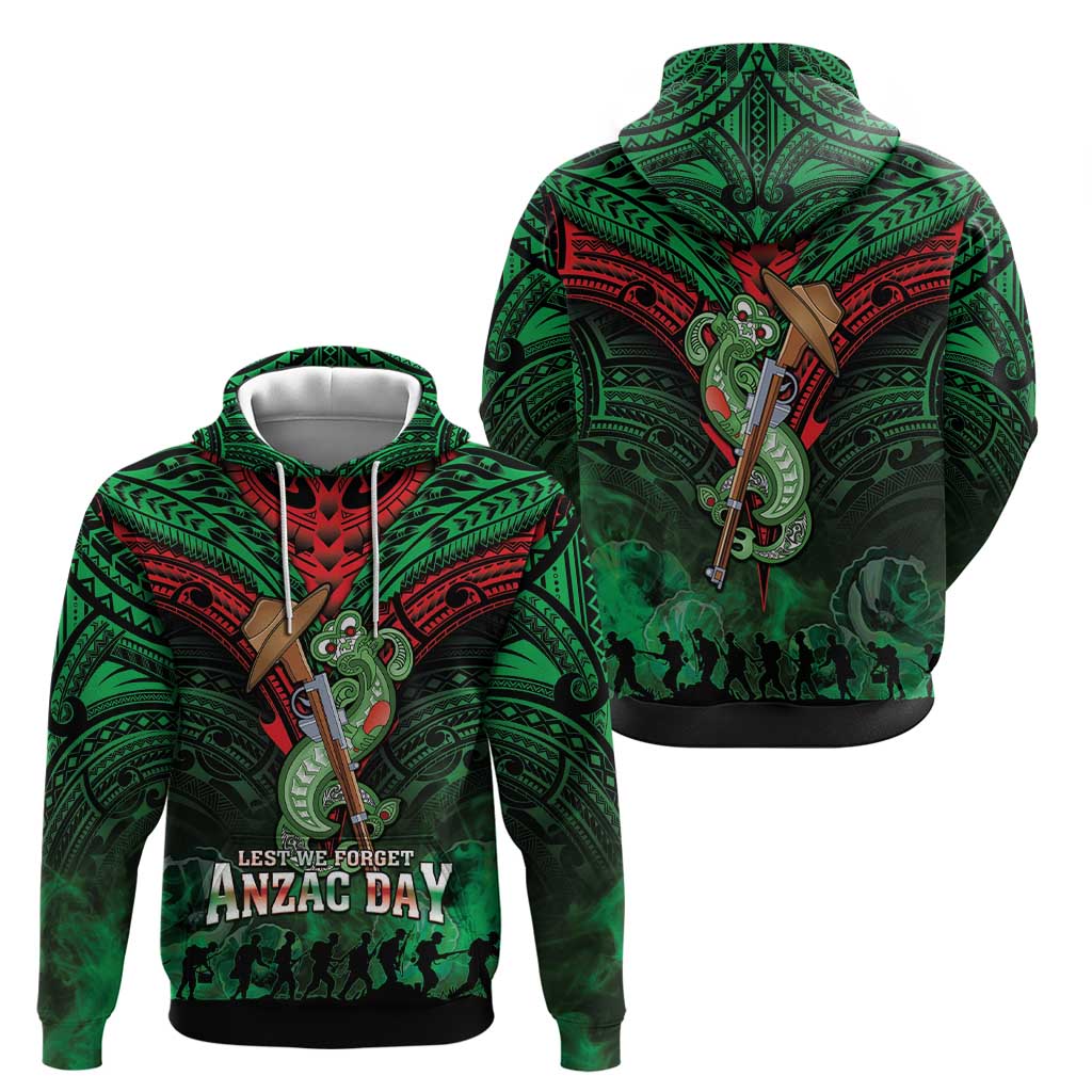 New Zealand ANZAC Day Zip Hoodie Aotearoa Hei Tiki LT05 - Polynesian Pride