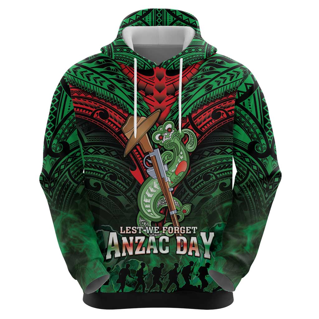 New Zealand ANZAC Day Zip Hoodie Aotearoa Hei Tiki LT05 - Polynesian Pride