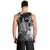 Hawaii King Kamehameha Day Men Tank Top Polynesian Pattern Mix Hibiscus Black