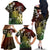 Hawaii King Kamehameha Day Family Matching Off The Shoulder Long Sleeve Dress and Hawaiian Shirt Polynesian Pattern Mix Hibiscus Reggae
