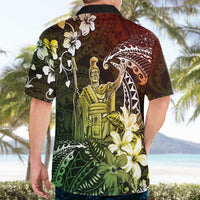 Hawaii King Kamehameha Day Hawaiian Shirt Polynesian Pattern Mix Hibiscus Reggae