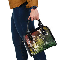 Hawaii King Kamehameha Day Shoulder Handbag Polynesian Pattern Mix Hibiscus Reggae