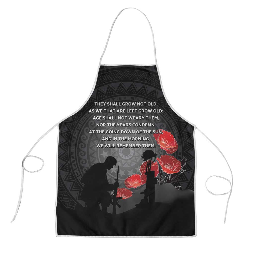 Cook Islands ANZAC Day Apron Soldier Silhouette Remembrance