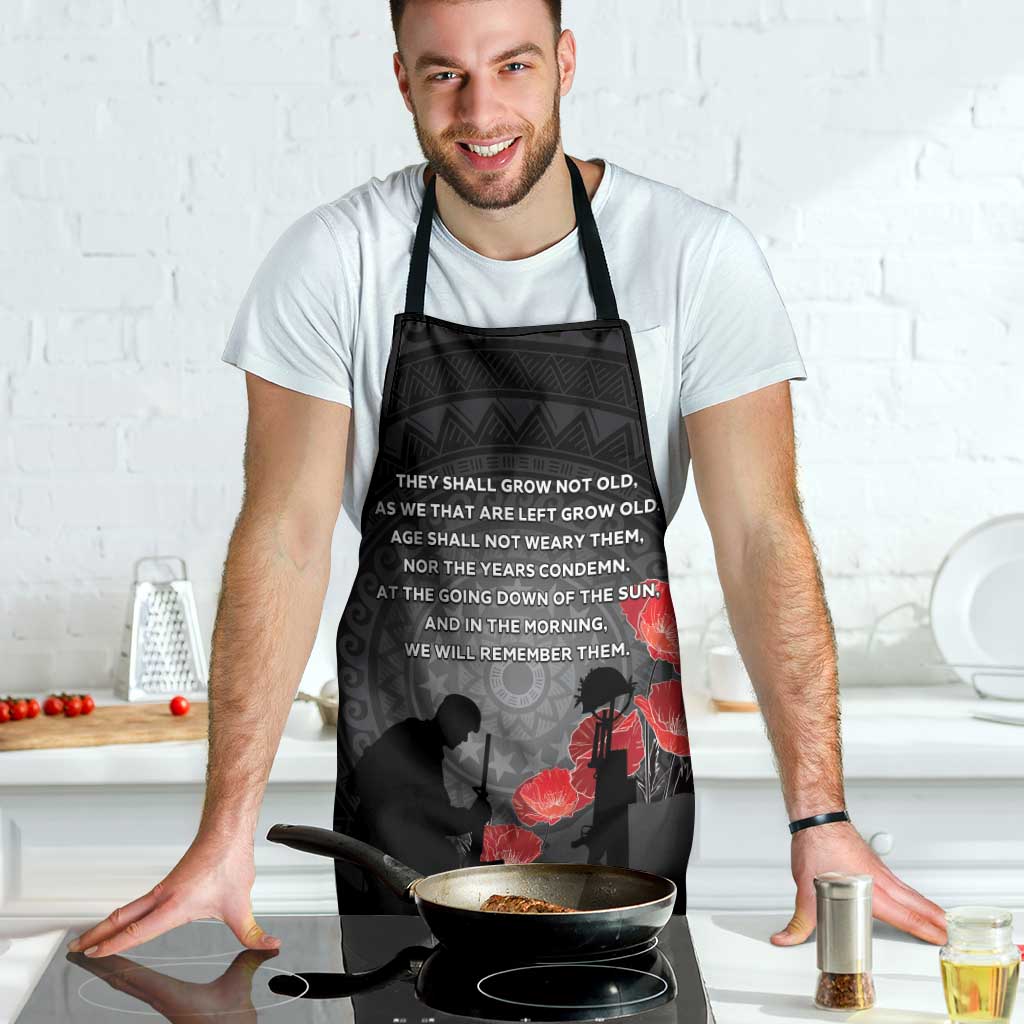 Cook Islands ANZAC Day Apron Soldier Silhouette Remembrance