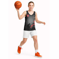Cook Islands ANZAC Day Basketball Jersey Soldier Silhouette Remembrance