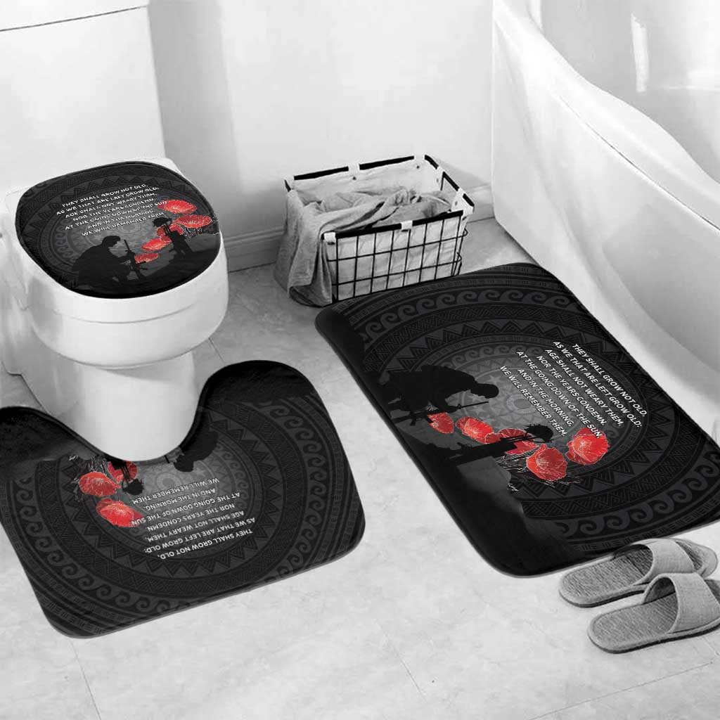 Cook Islands ANZAC Day Bathroom Set Soldier Silhouette Remembrance