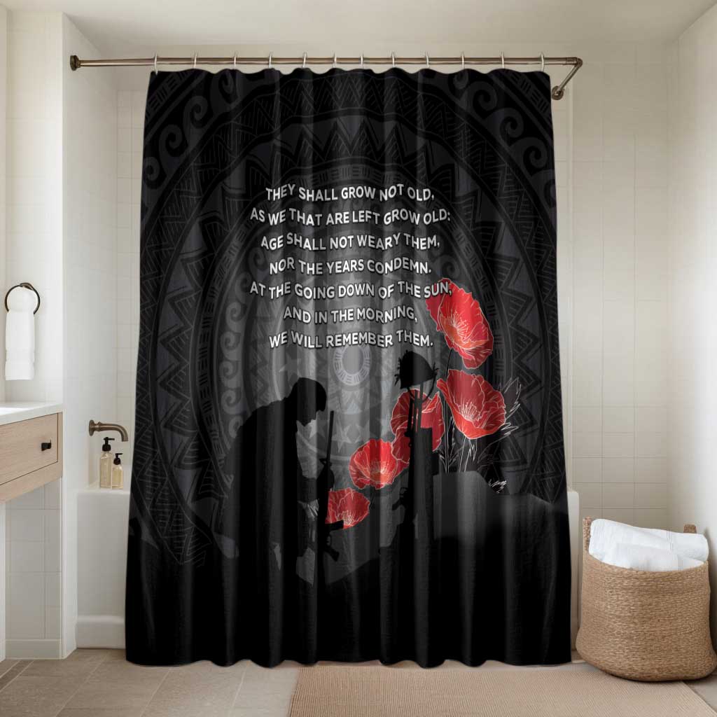 Cook Islands ANZAC Day Bathroom Set Soldier Silhouette Remembrance