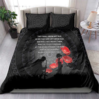 Cook Islands ANZAC Day Bedding Set Soldier Silhouette Remembrance