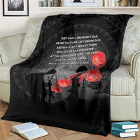 Cook Islands ANZAC Day Blanket Soldier Silhouette Remembrance