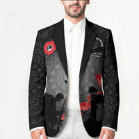 Cook Islands ANZAC Day Blazer Soldier Silhouette Remembrance