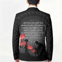 Cook Islands ANZAC Day Blazer Soldier Silhouette Remembrance