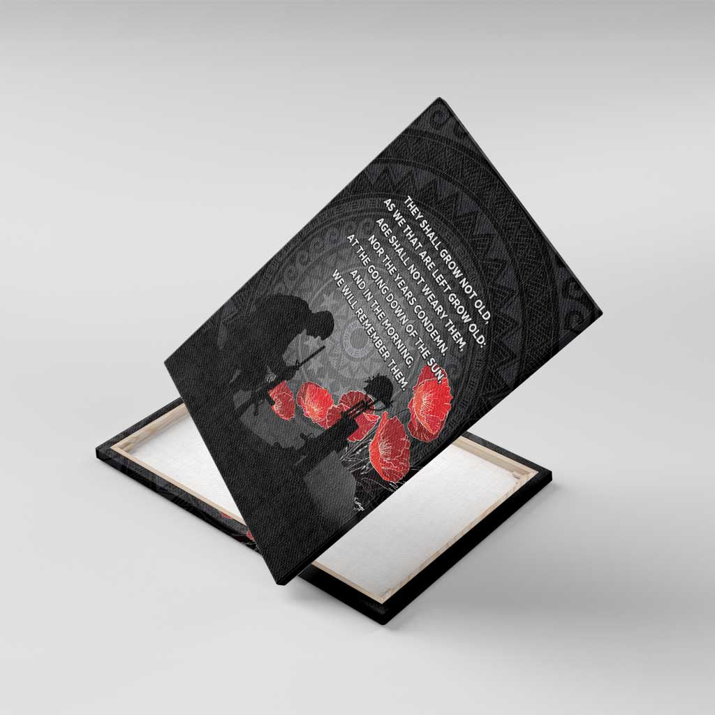 Cook Islands ANZAC Day Canvas Wall Art Soldier Silhouette Remembrance