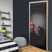 Cook Islands ANZAC Day Door Cover Soldier Silhouette Remembrance