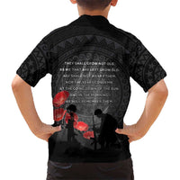 Cook Islands ANZAC Day Family Matching Mermaid Dress and Hawaiian Shirt Soldier Silhouette Remembrance LT05 - Polynesian Pride