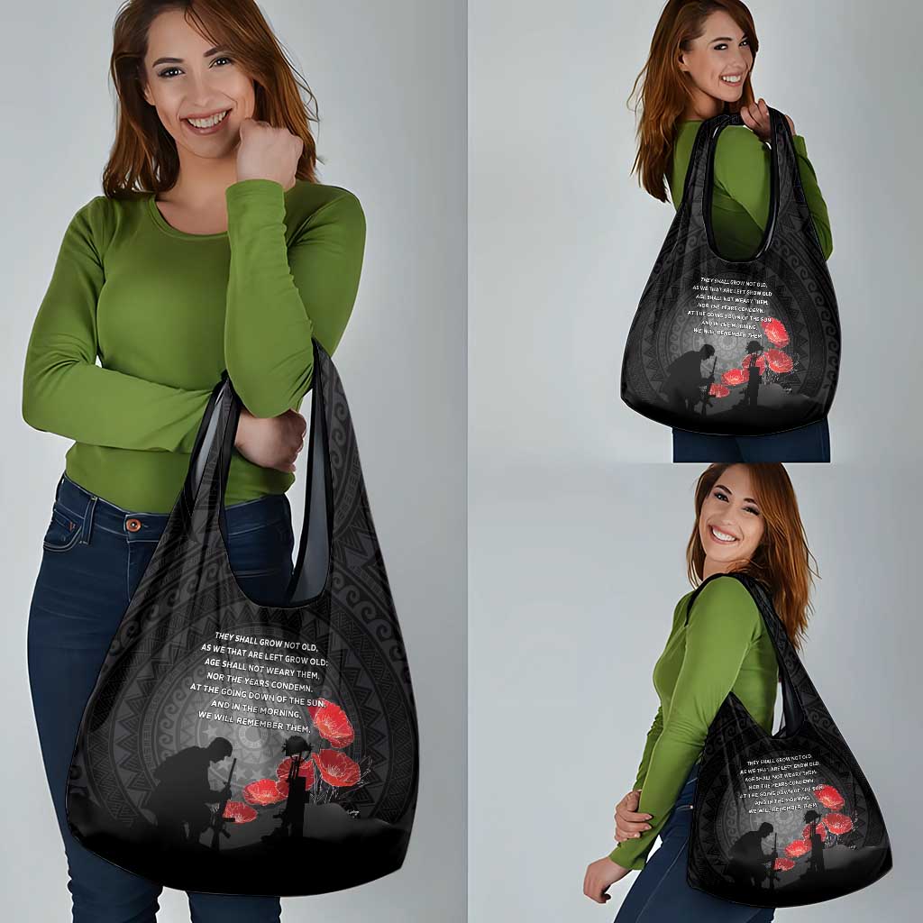 Cook Islands ANZAC Day Grocery Bag Soldier Silhouette Remembrance