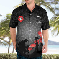 Cook Islands ANZAC Day Hawaiian Shirt Soldier Silhouette Remembrance