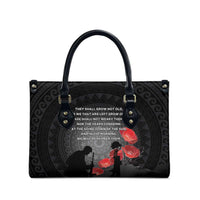 Cook Islands ANZAC Day Leather Bag Soldier Silhouette Remembrance