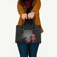 Cook Islands ANZAC Day Leather Bag Soldier Silhouette Remembrance