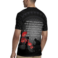 Cook Islands ANZAC Day Rugby Jersey Soldier Silhouette Remembrance