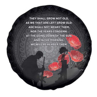 Cook Islands ANZAC Day Spare Tire Cover Soldier Silhouette Remembrance