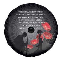 Cook Islands ANZAC Day Spare Tire Cover Soldier Silhouette Remembrance