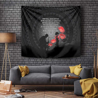 Cook Islands ANZAC Day Tapestry Soldier Silhouette Remembrance