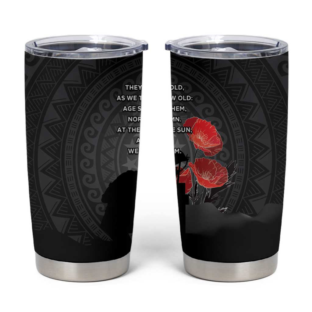 Cook Islands ANZAC Day Tumbler Cup Soldier Silhouette Remembrance