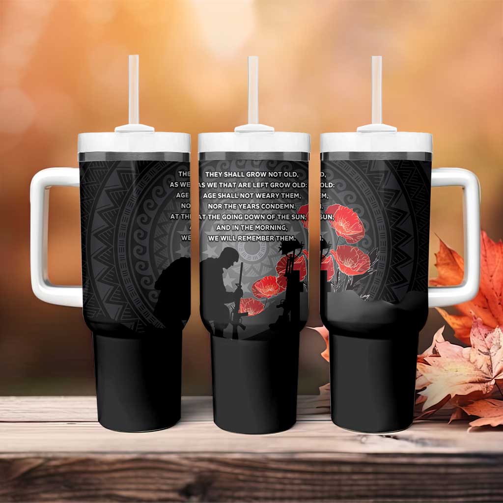 Cook Islands ANZAC Day Tumbler With Handle Soldier Silhouette Remembrance