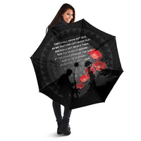 Cook Islands ANZAC Day Umbrella Soldier Silhouette Remembrance