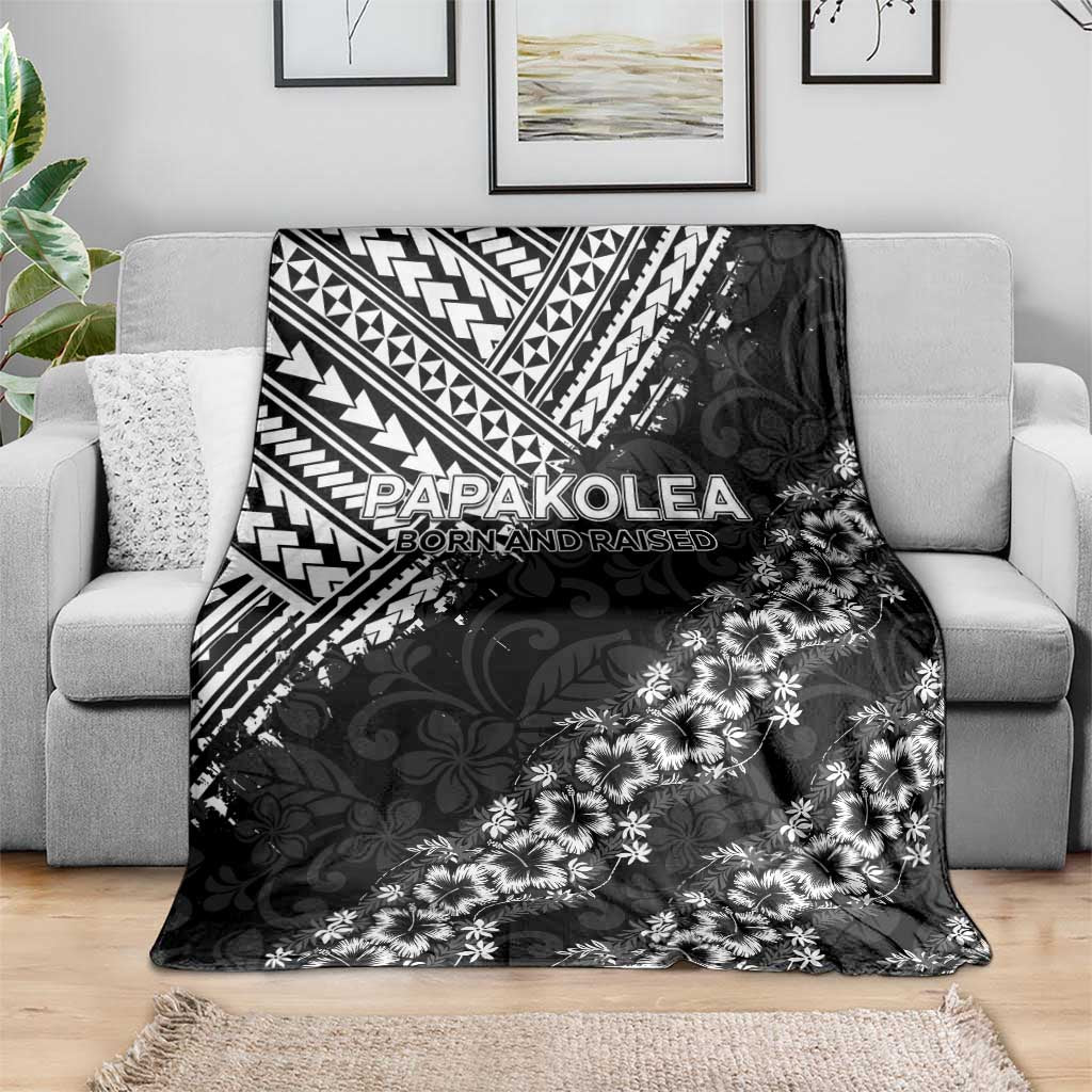 Hawaii Papakolea Born And Raised Blanket Hawaiian Tribal Pattern