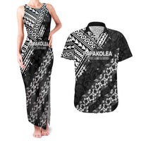 Hawaii Papakolea Born And Raised Couples Matching Tank Maxi Dress and Hawaiian Shirt Hawaiian Tribal Pattern
