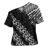 Hawaii Papakolea Born And Raised Cross Shoulder Shirt Hawaiian Tribal Pattern
