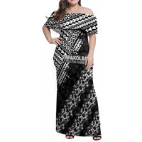 Hawaii Papakolea Born And Raised Family Matching Off Shoulder Maxi Dress and Hawaiian Shirt Hawaiian Tribal Pattern