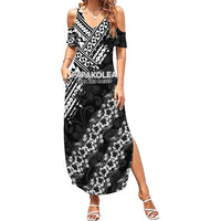 Hawaii Papakolea Born And Raised Family Matching Summer Maxi Dress and Hawaiian Shirt Hawaiian Tribal Pattern