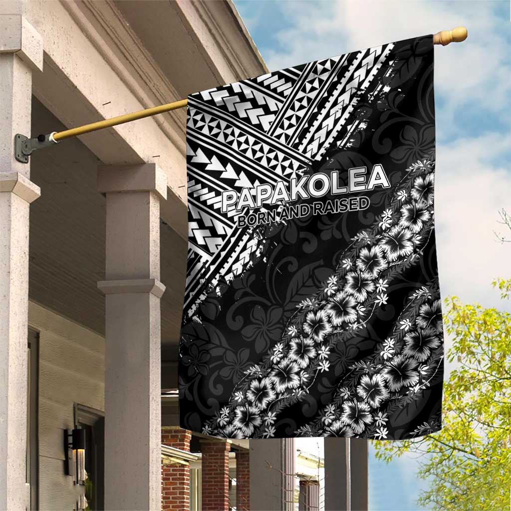 Hawaii Papakolea Born And Raised Garden Flag Hawaiian Tribal Pattern