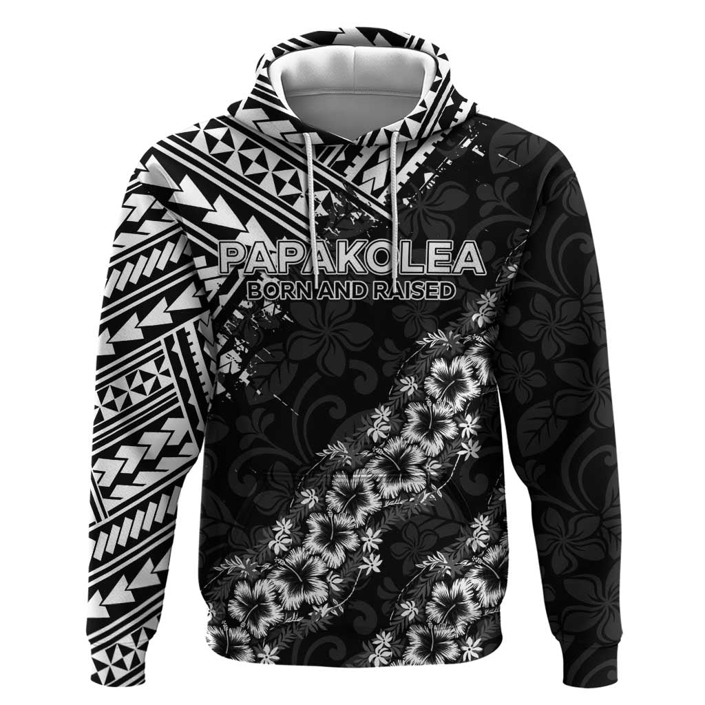 Hawaii Papakolea Born And Raised Hoodie Hawaiian Tribal Pattern