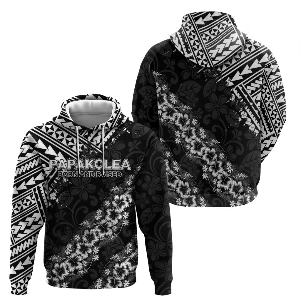 Hawaii Papakolea Born And Raised Hoodie Hawaiian Tribal Pattern