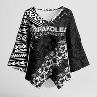 Hawaii Papakolea Born And Raised Kimono Sleeve Blouse Hawaiian Tribal Pattern