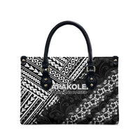 Hawaii Papakolea Born And Raised Leather Bag Hawaiian Tribal Pattern