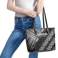 Hawaii Papakolea Born And Raised Leather Tote Bag Hawaiian Tribal Pattern