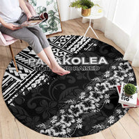 Hawaii Papakolea Born And Raised Round Carpet Hawaiian Tribal Pattern