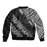 Hawaii Papakolea Born And Raised Sleeve Zip Bomber Jacket Hawaiian Tribal Pattern