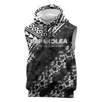 Hawaii Papakolea Born And Raised Sleeveless Zip Hoodie Hawaiian Tribal Pattern