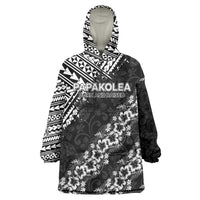 Hawaii Papakolea Born And Raised Wearable Blanket Hoodie Hawaiian Tribal Pattern