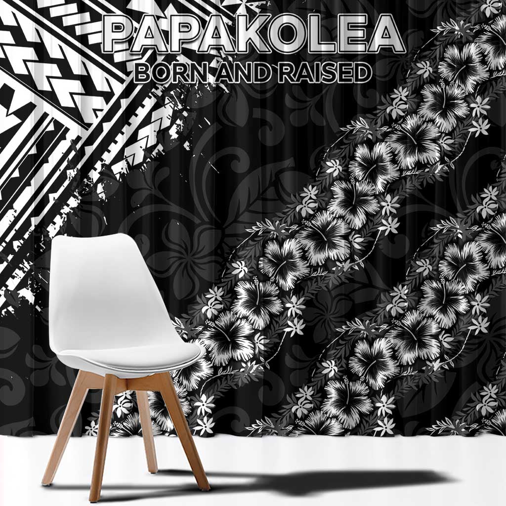 Hawaii Papakolea Born And Raised Window Curtain Hawaiian Tribal Pattern