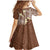 Plumeria With Brown Polynesian Tattoo Pattern Family Matching Mermaid Dress and Hawaiian Shirt