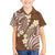 Plumeria With Brown Polynesian Tattoo Pattern Hawaiian Shirt