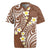 Plumeria With Brown Polynesian Tattoo Pattern Rugby Jersey
