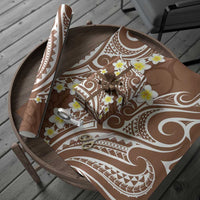 Plumeria With Brown Polynesian Tattoo Pattern Wrapping Paper - Polynesian Pride